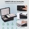 2-Layer Floating Effect Jewelry Box for Women – Premium PU Leather Organizer with Detachable Tray for Rings, Earrings, Necklaces & Bracelets, Elegant Black Case (Black)